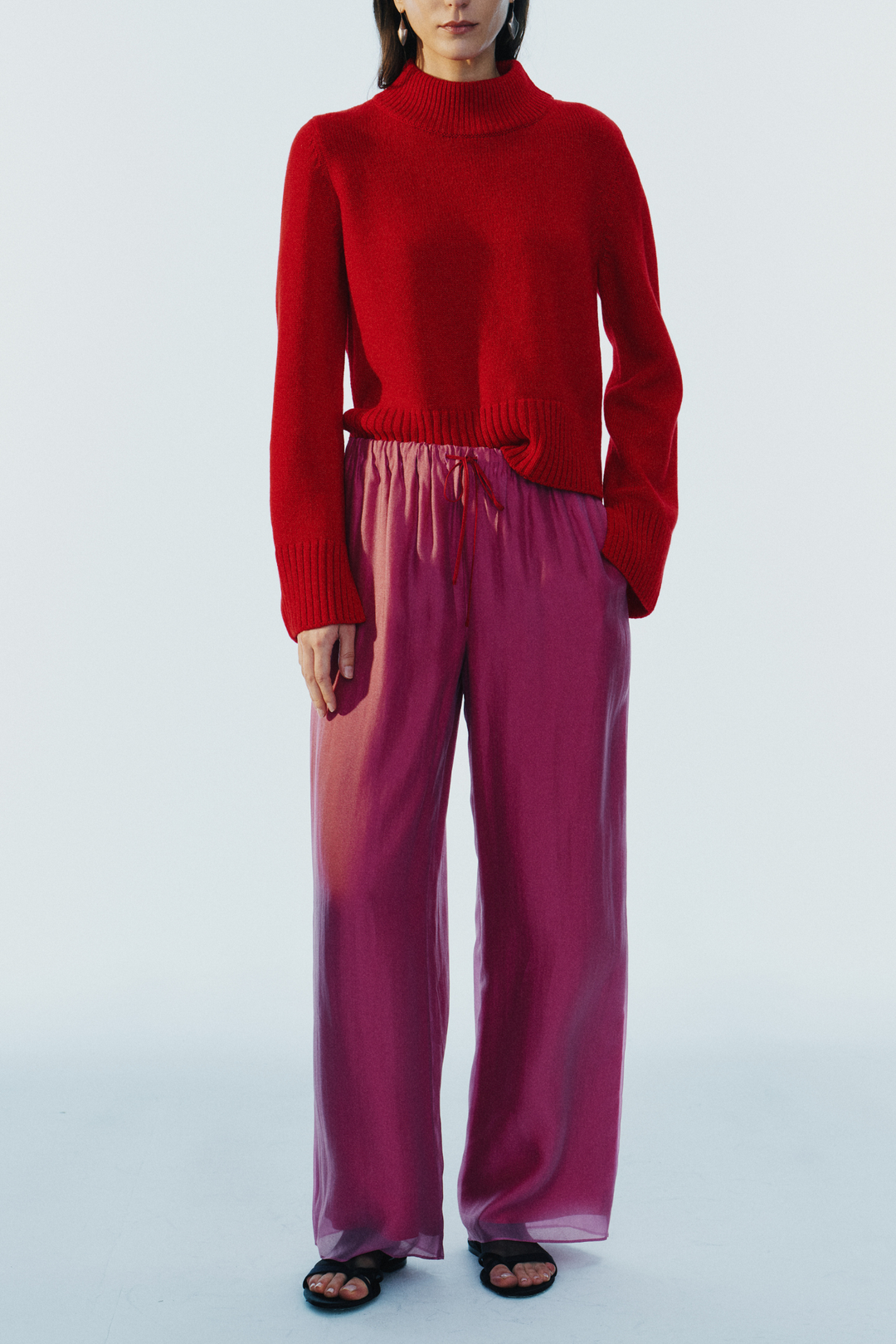 Leif Organza Pant - Rose