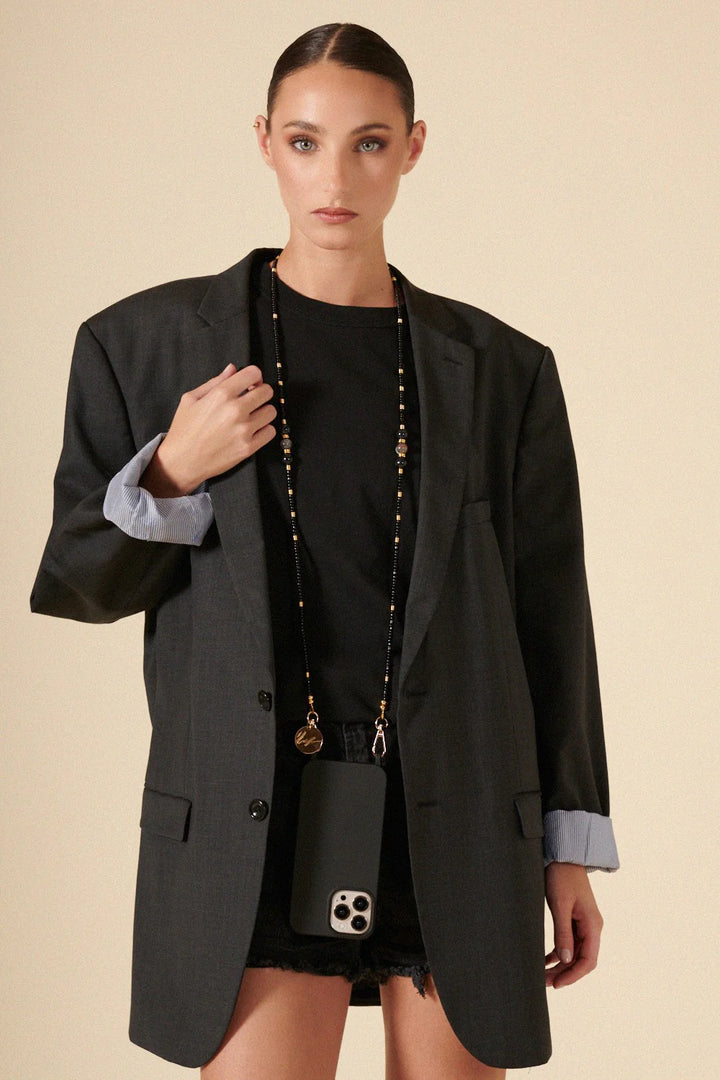 Iris Long Chain - Black