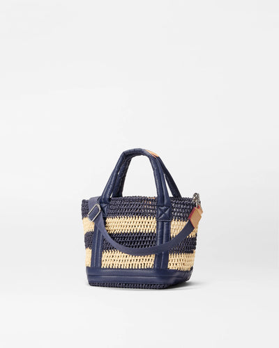 Mini Raffia Tote - Dawn/Natural Stripe