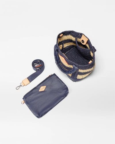 Mini Raffia Tote - Dawn/Natural Stripe