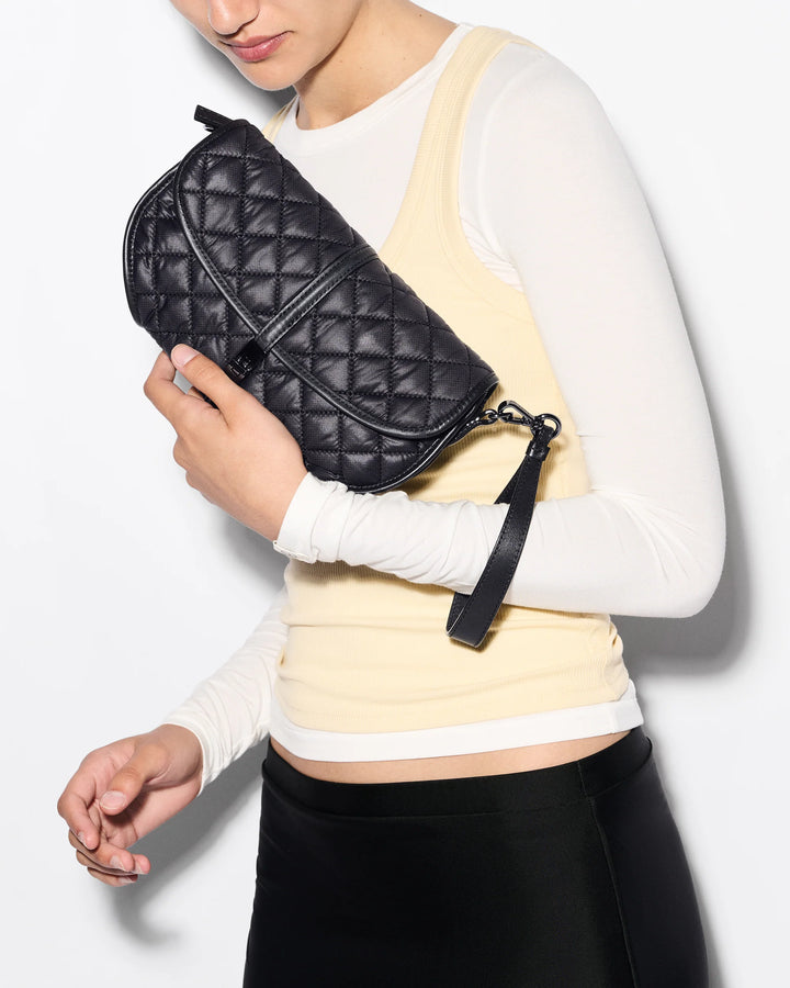 Small Astor Convertible Clutch - Black