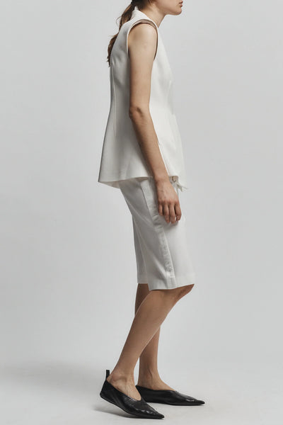 Cora Tailored Vest - White