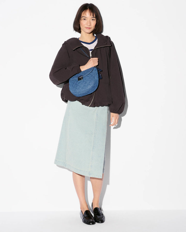Crosby Lock Saddle Crossbody - True Blue Denim