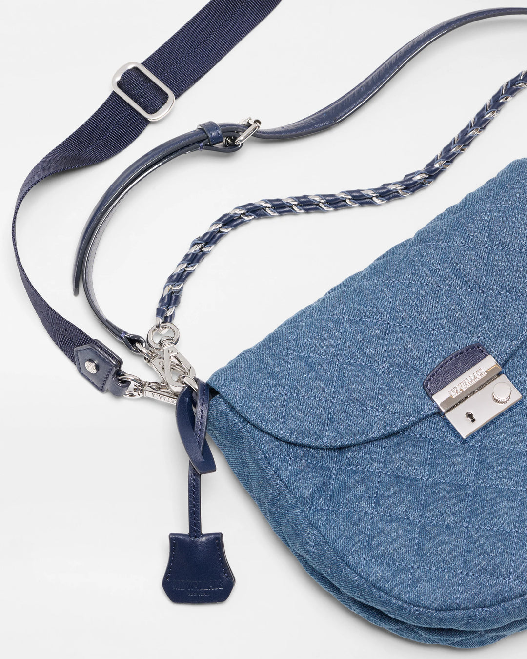 Crosby Lock Saddle Crossbody - True Blue Denim