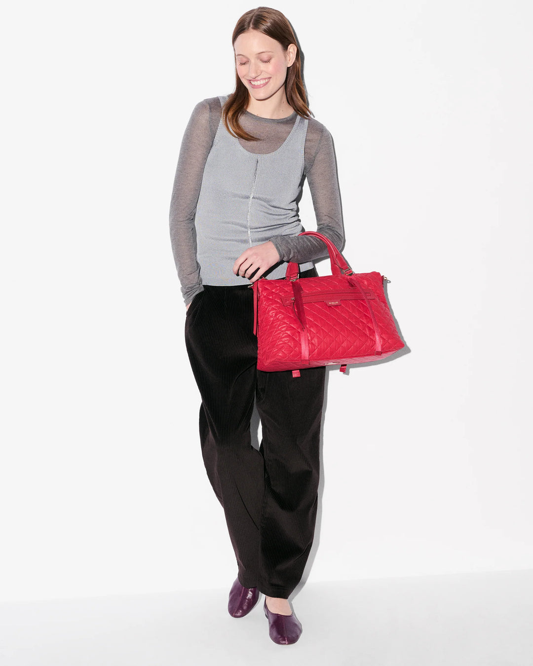 Medium Park Satchel - Apple