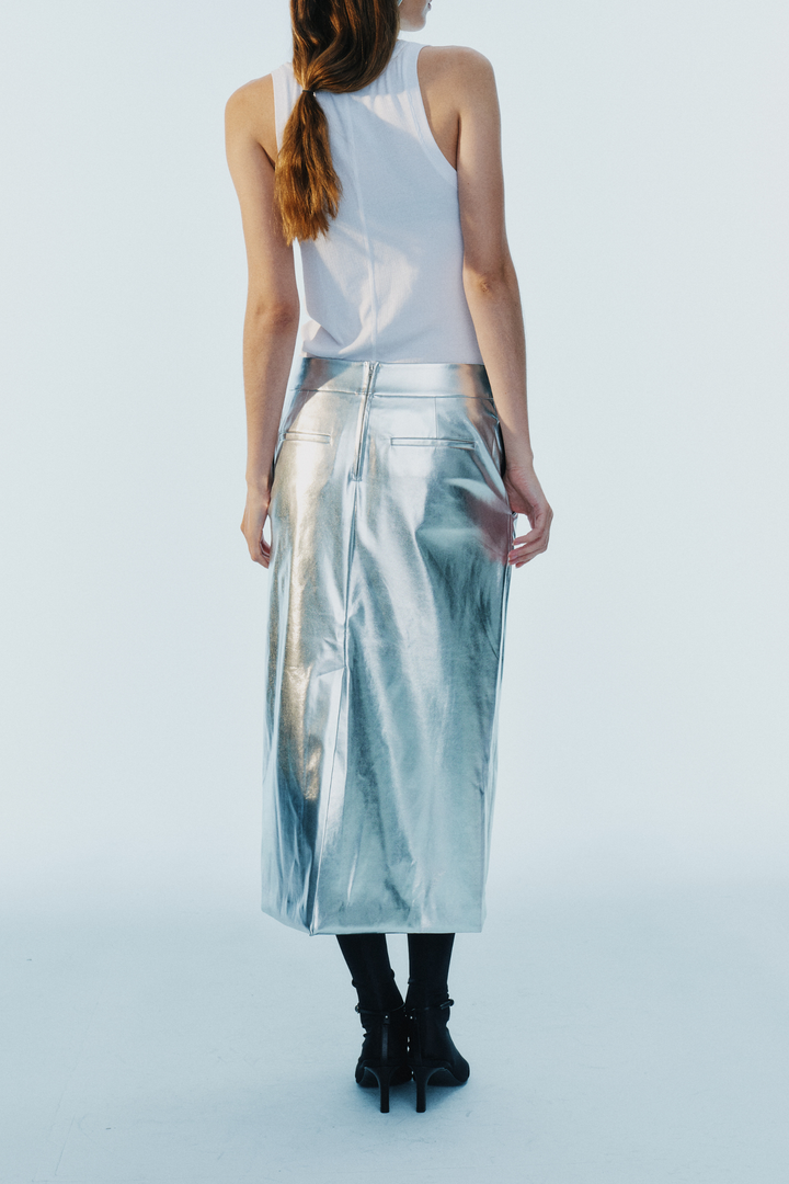 Jenson Metallic Skirt - Silver