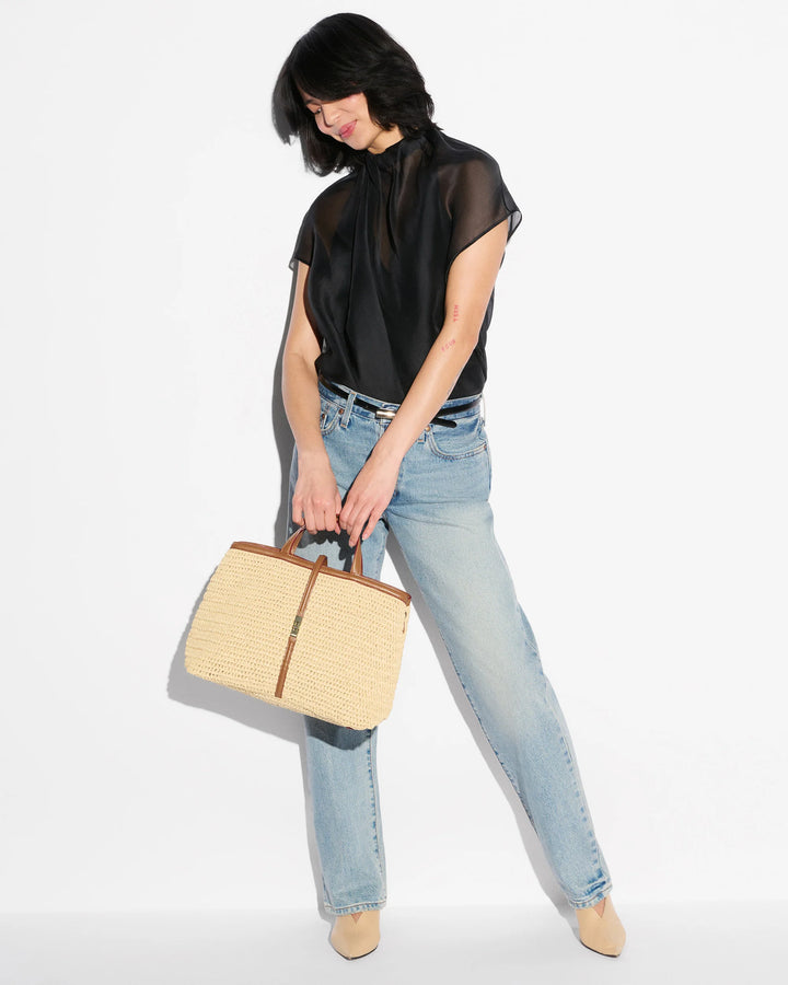 Medium Crochet Astor Top Handle - Camel Crochet