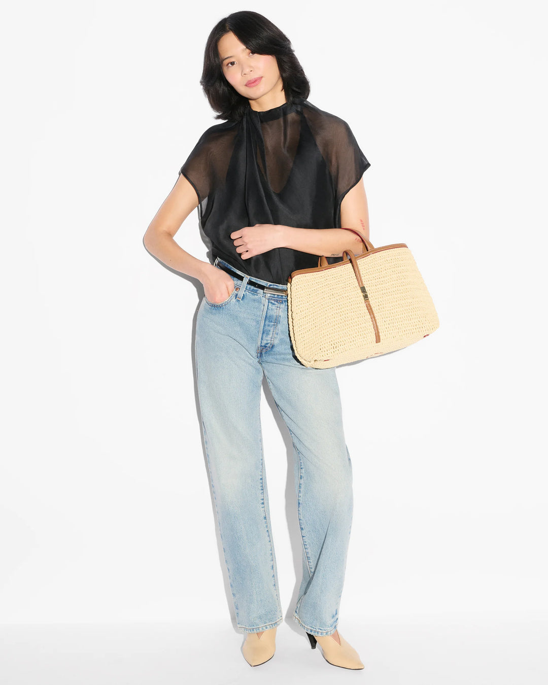 Medium Crochet Astor Top Handle - Camel Crochet