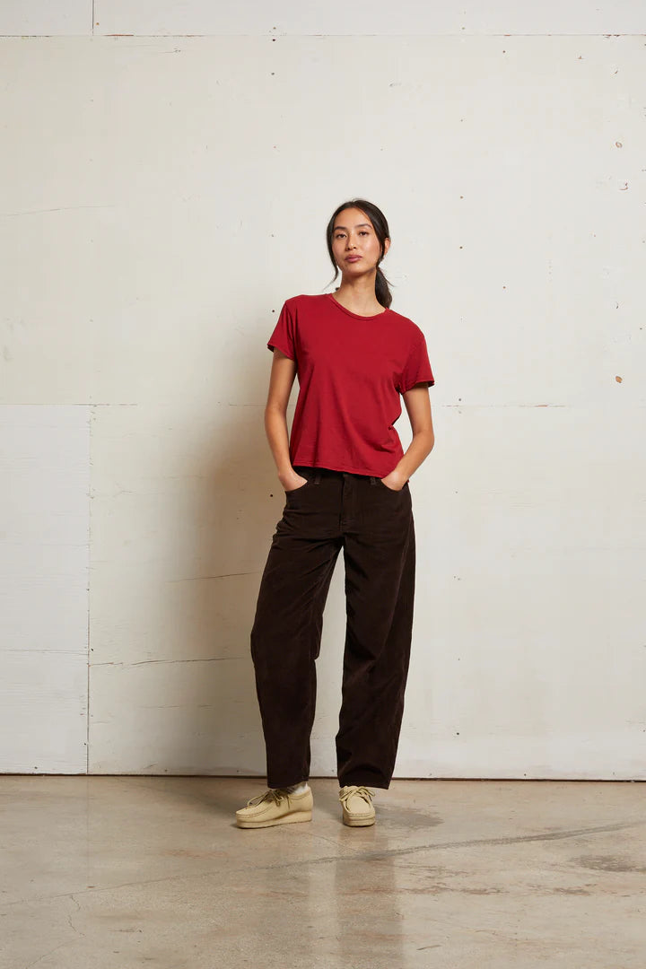 Harley Cotton Boxy Crew Tee - Maple
