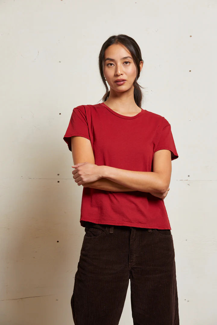 Harley Cotton Boxy Crew Tee - Maple