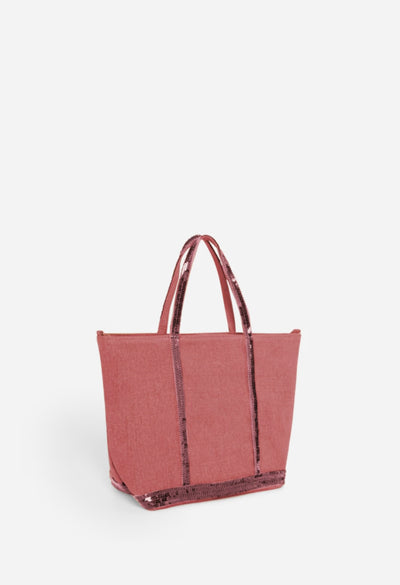 Linen S Cabas Tote - Garnet