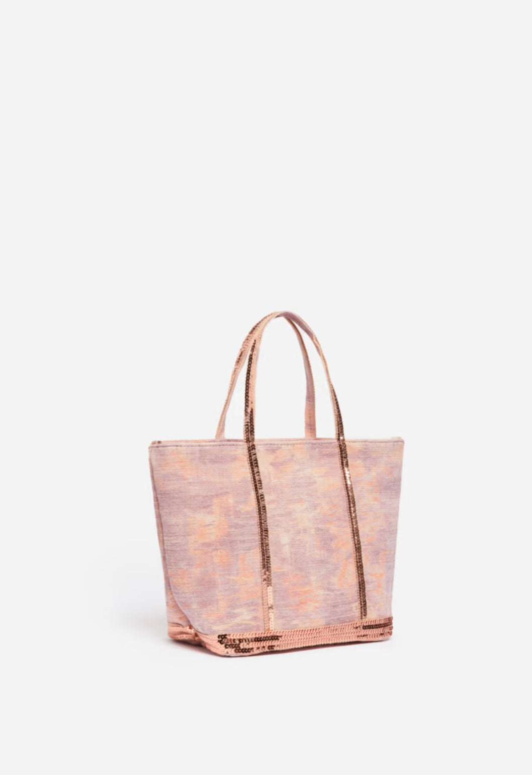 Cotton And Jute S Zipped Cabas Tote - Purple