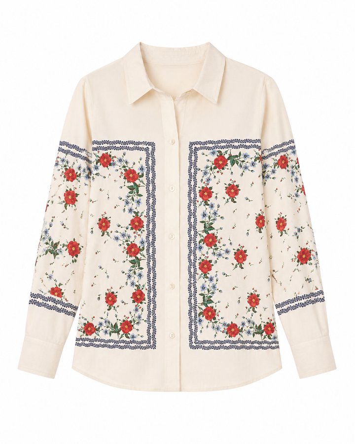 Rafella Silk Cotton Top- Bandana