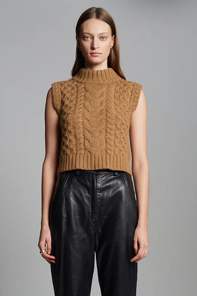 Ada Sweater Tank - Camel