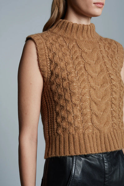 Ada Sweater Tank - Camel