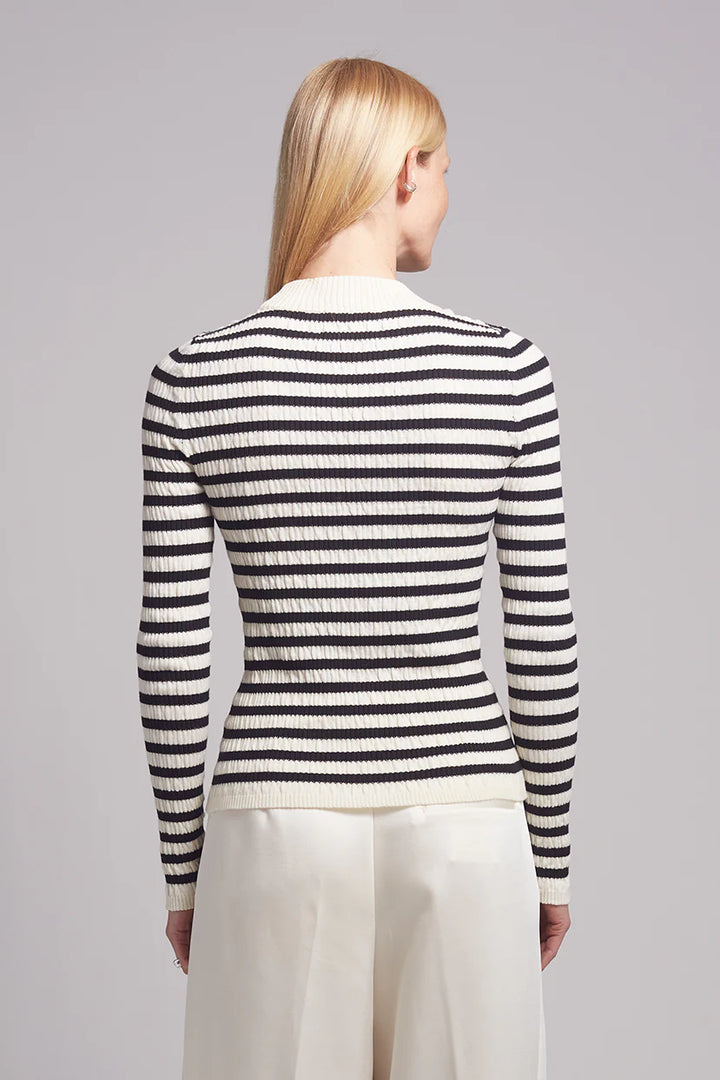 Clara Stripe Sweater - Ivory/Black