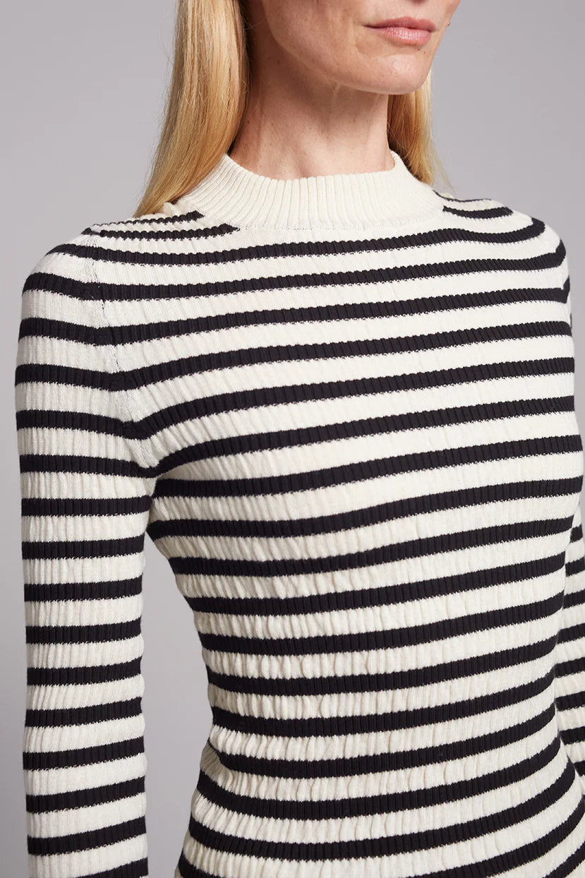 Clara Stripe Sweater - Ivory/Black