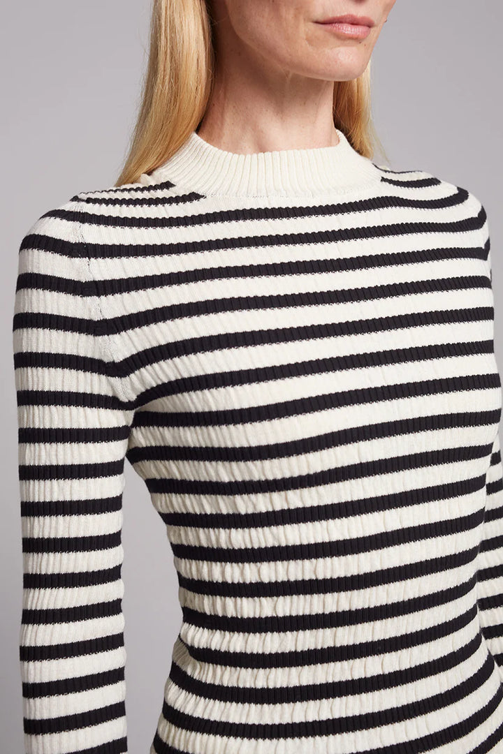 Clara Stripe Sweater - Ivory/Black