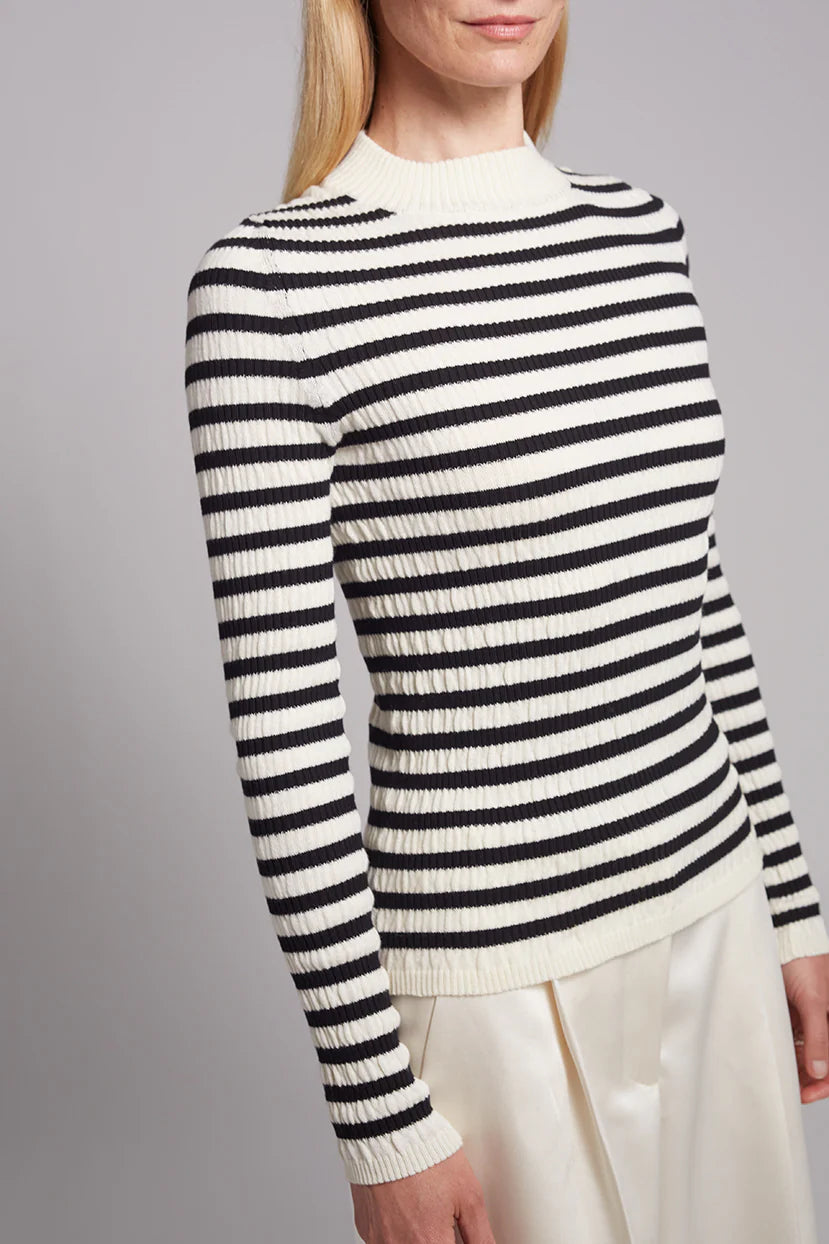 Clara Stripe Sweater - Ivory/Black
