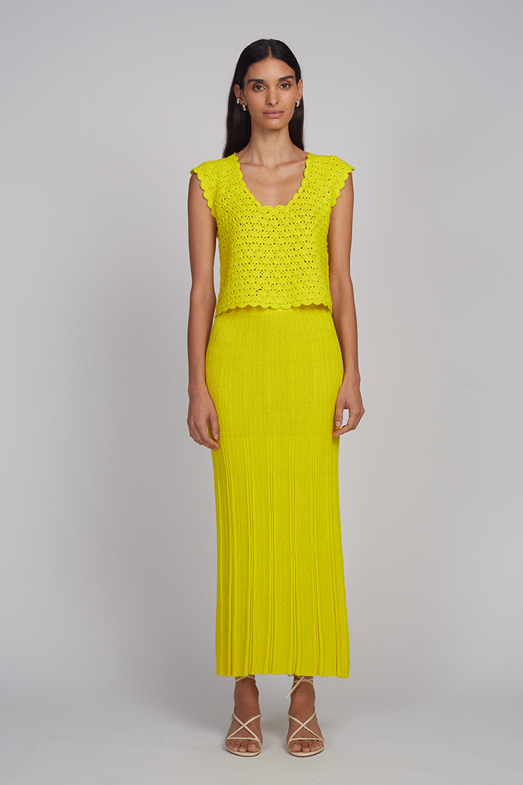 Zaria Crochet Top - Limone