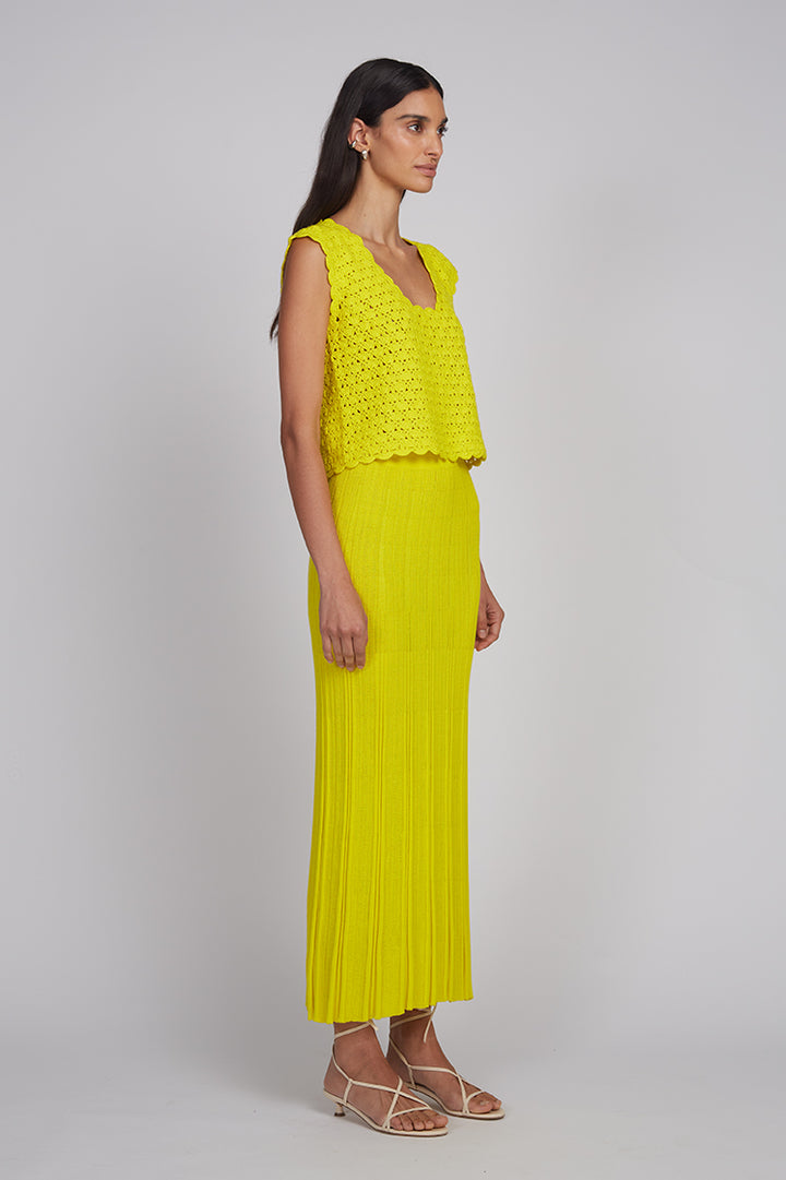 Zaria Crochet Top - Limone