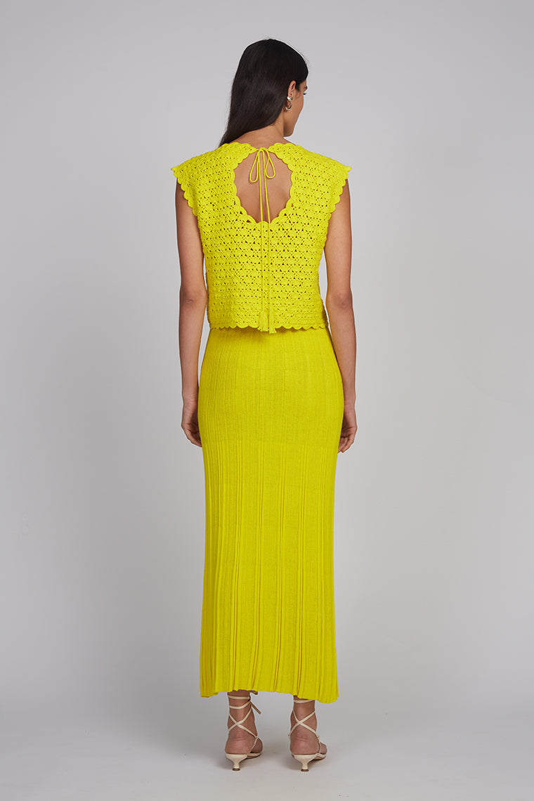 Zaria Crochet Top - Limone