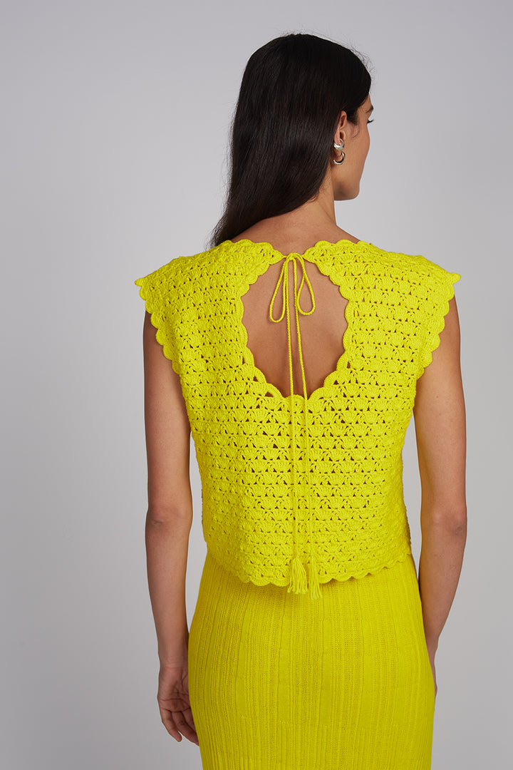 Zaria Crochet Top - Limone