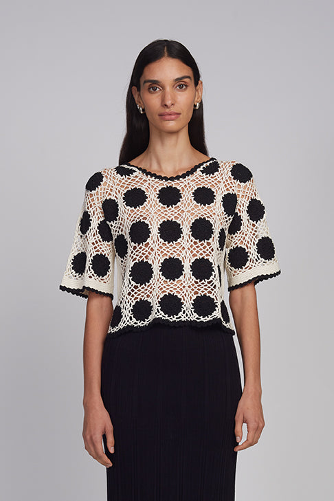 Amira Top - White/Black Combo