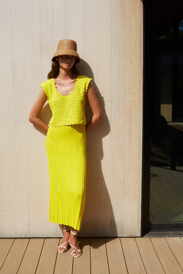 Zaria Crochet Top - Limone