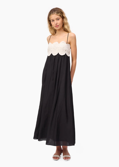 Iona Maxi Dress - Macadamia/Black
