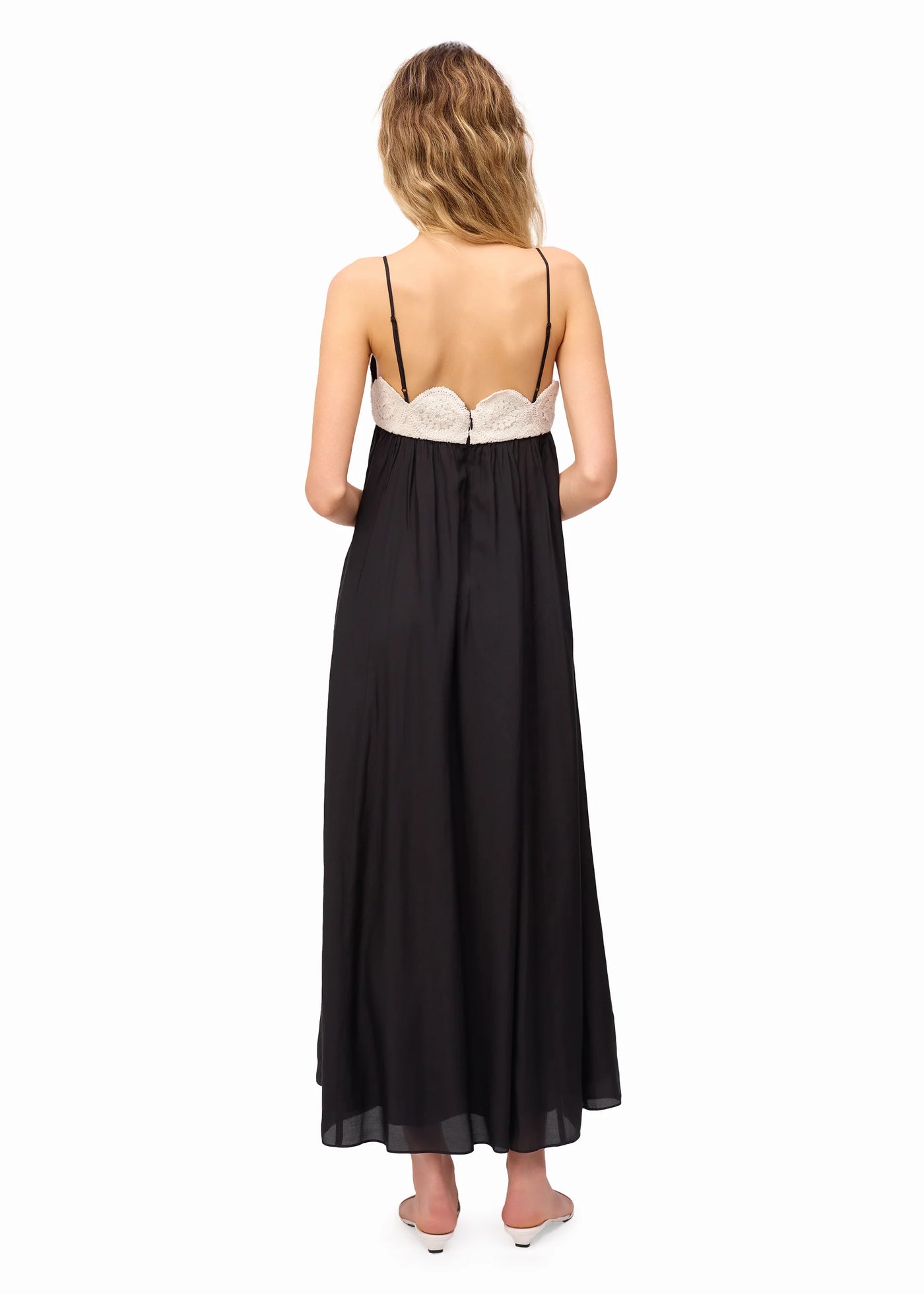 Iona Maxi Dress - Macadamia/Black