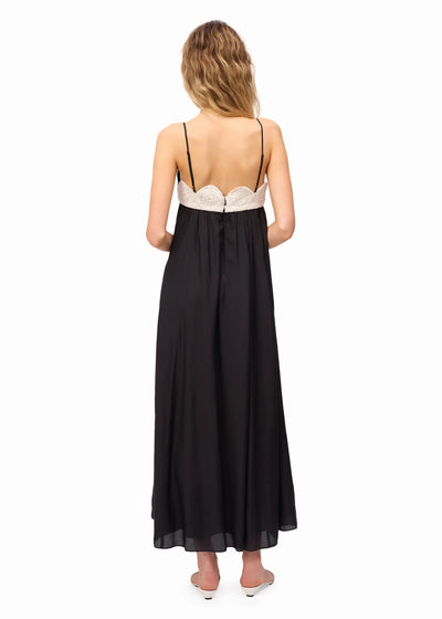 Iona Maxi Dress - Macadamia/Black
