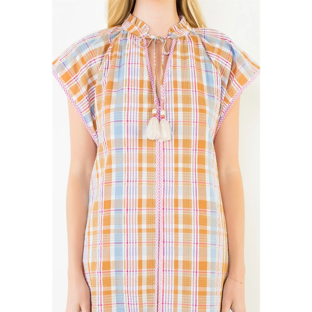 Sunset Plaid Dress
