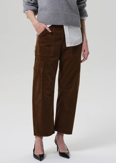 Marcelle Low Slung Easy Cargo Corduroy - Manuka