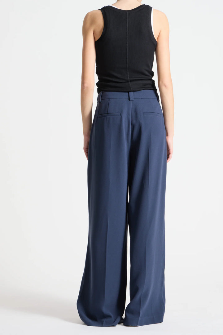 Solace Crepe Trouser - Navy