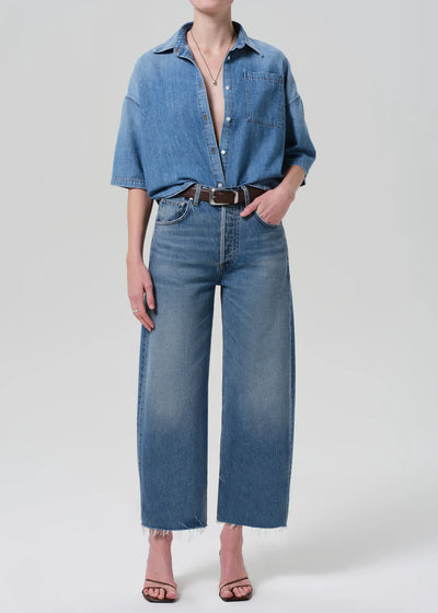 Ayla Raw Hem Crop - Telegraph