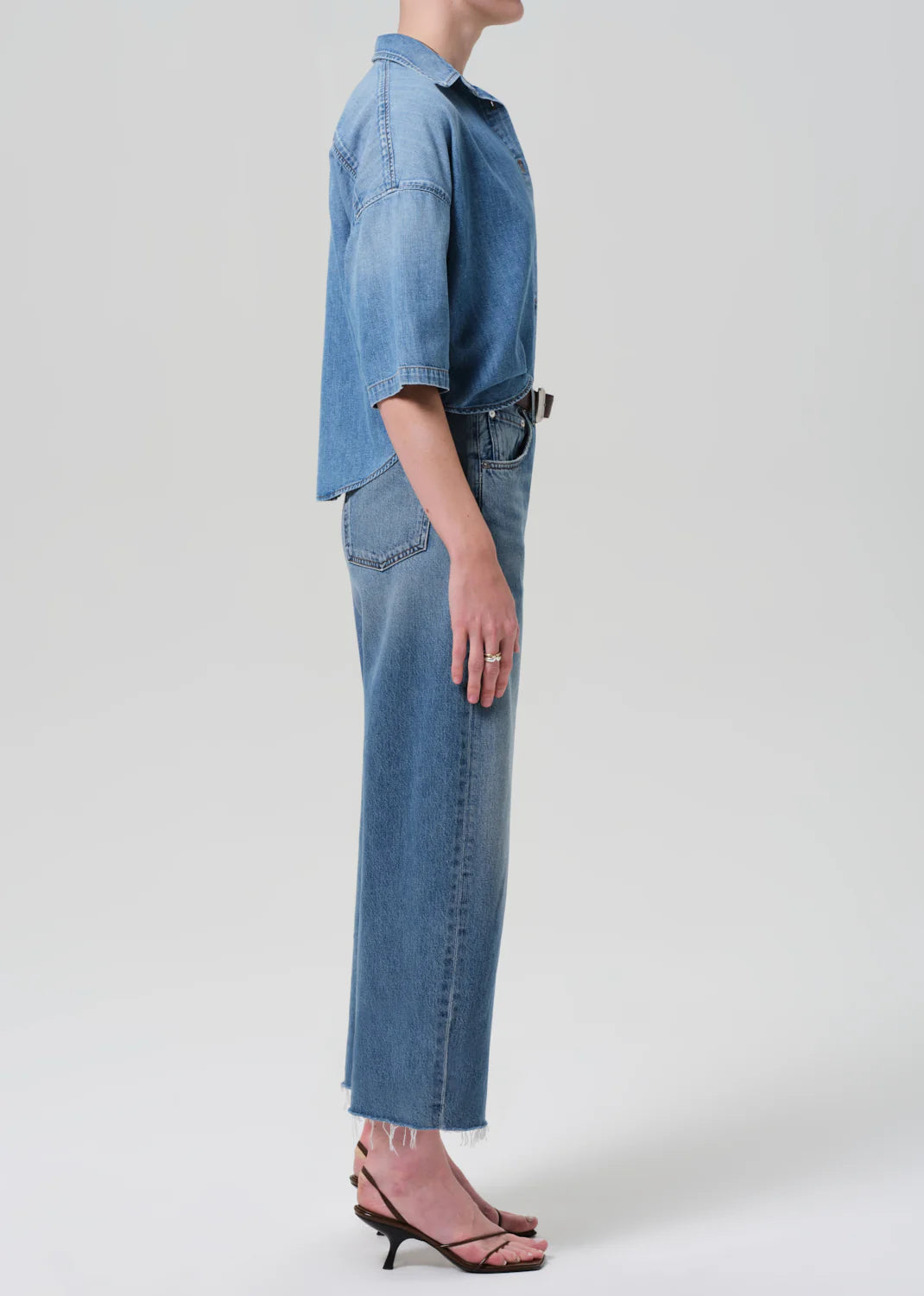 Ayla Raw Hem Crop - Telegraph