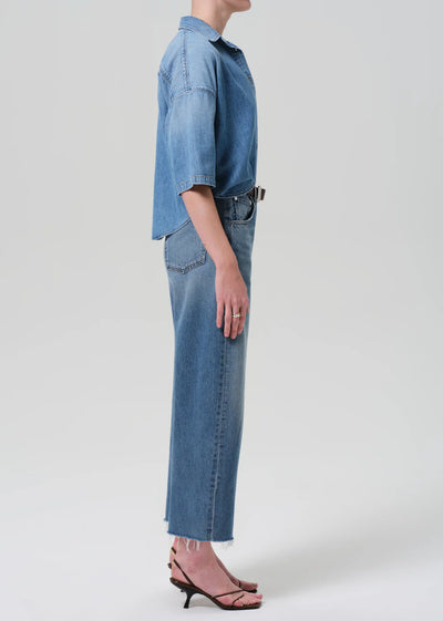 Ayla Raw Hem Crop - Telegraph