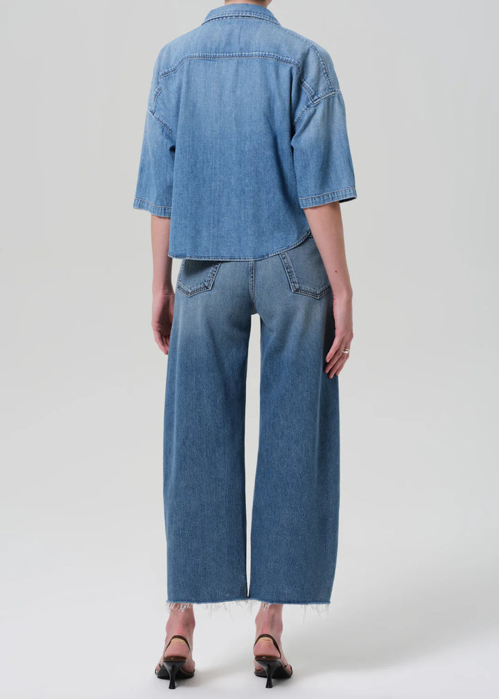 Ayla Raw Hem Crop - Telegraph