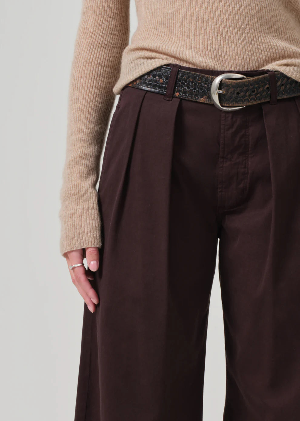 Petra Pleated Trouser - Clove