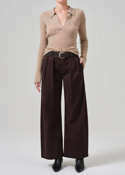 Petra Pleated Trouser - Clove