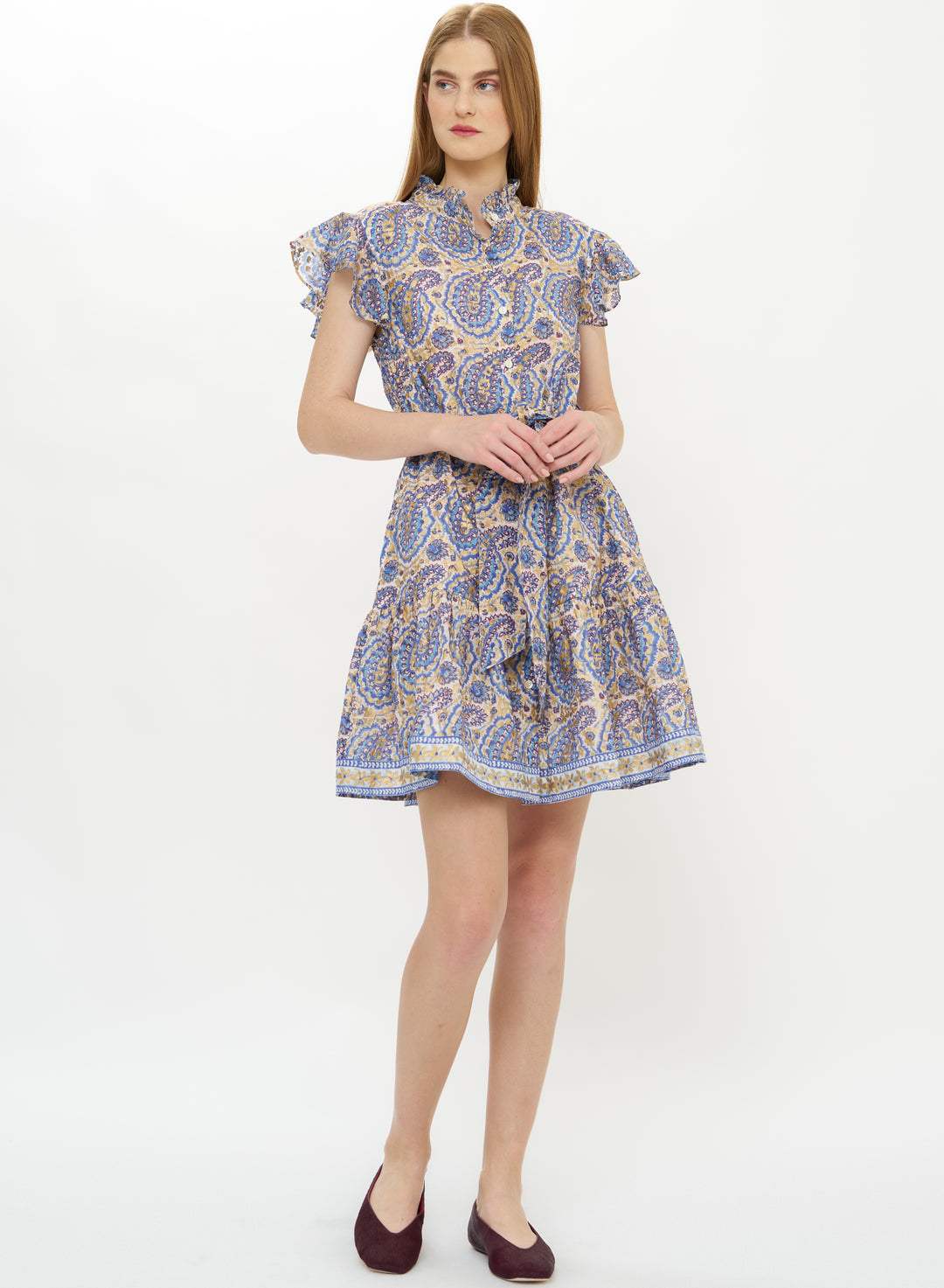 Ruffle Collar Button Mini - Izmir