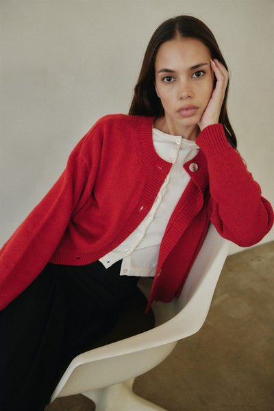 The Lucy Cardigan - Red