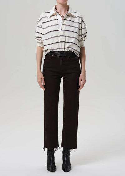 Palma Straight Raw Hem - Carob