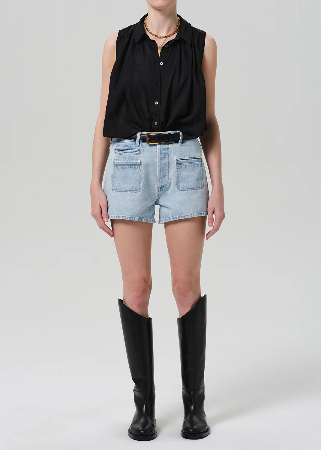 Marlow Welt Pocket Short - Skyscape