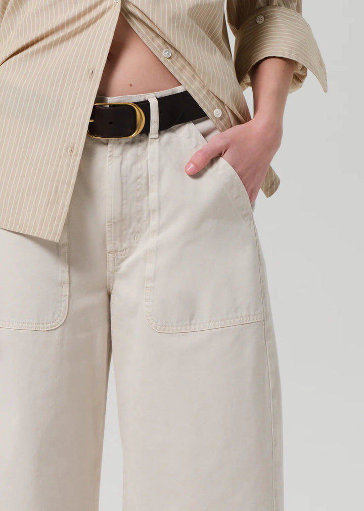 Ayla Cargo Crop - Pale Stone