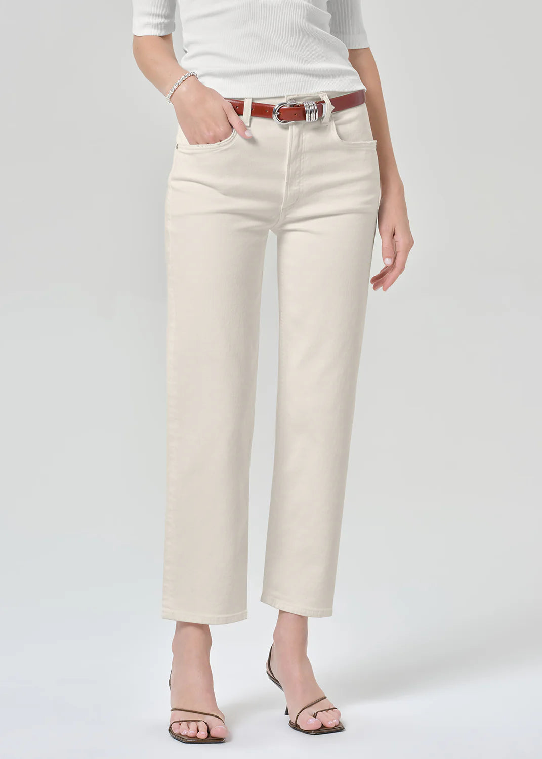 Palma Straight Clean Hem - Almond