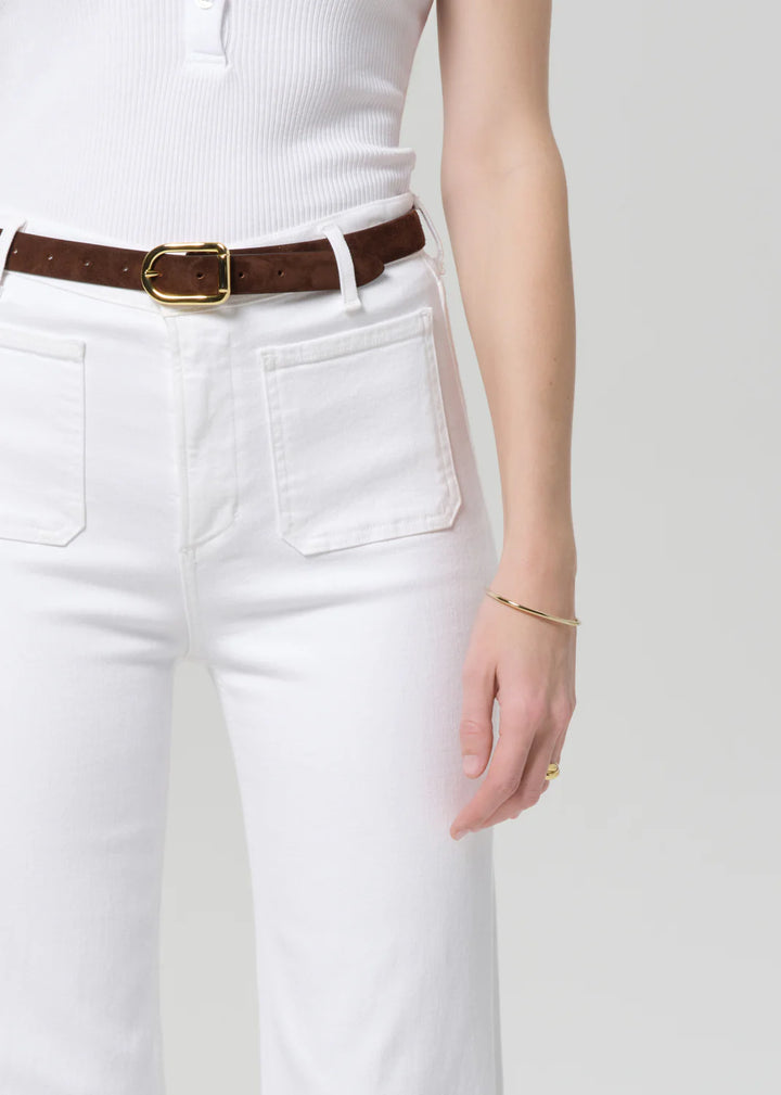 Kimberly Patch Pocket Flare - Soft White