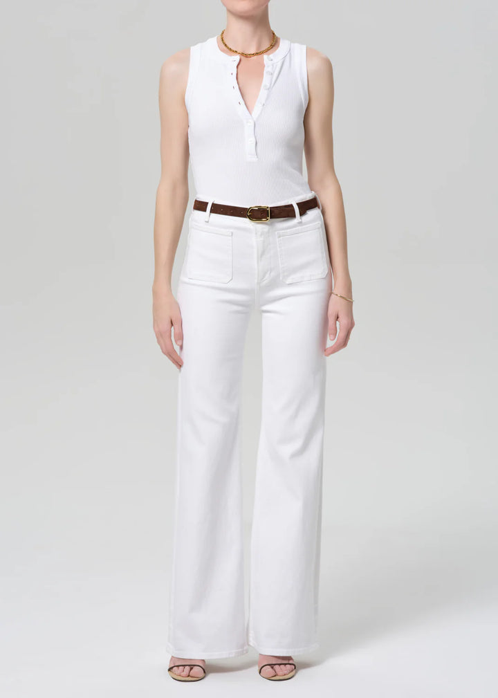 Kimberly Patch Pocket Flare - Soft White