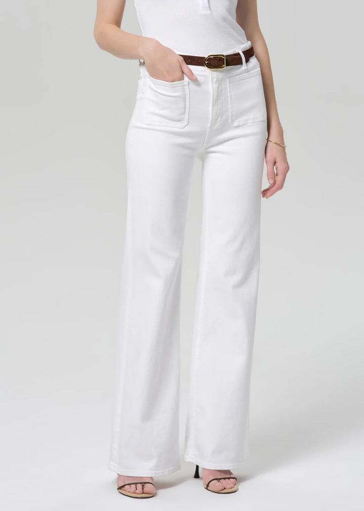 Kimberly Patch Pocket Flare - Soft White